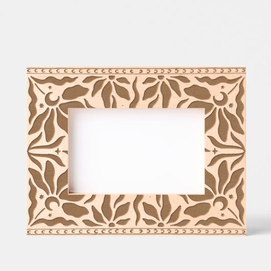 Celestial Floral Laser Etched Picture Frame Geätzte Rahmen (Vorderseite)
