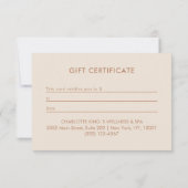 Celestial Floral Salon Business Gift Certificate (Rückseite)