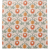 Celestial Floral Sunburst Seamless Pattern Design Duschvorhang (Vorderseite)