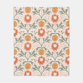 Celestial Floral Sunburst Seamless Pattern Design Fleecedecke (Vorderseite)