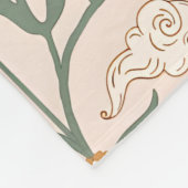 Celestial Floral Sunburst Seamless Pattern Design Fleecedecke (Ecke)