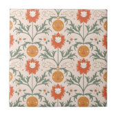 Celestial Floral Sunburst Seamless Pattern Design Fliese (Vorderseite)