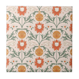 Celestial Floral Sunburst Seamless Pattern Design Fliese