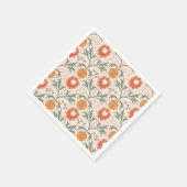 Celestial Floral Sunburst Seamless Pattern Design Serviette (Ecke)