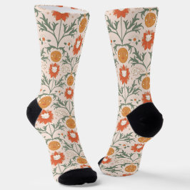Celestial Floral Sunburst Seamless Pattern Design Socken