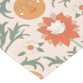 Celestial Floral Sunburst Seamless Pattern Design Tischdecke (Schrägansicht)