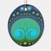 Celestial Forest Nature Muster Abstrakte Kunst Keramikornament (Links)