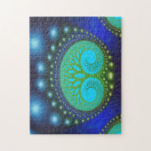 Celestial Forest Nature Muster Abstrakte Kunst Puzzle (Vertikal)