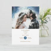 Celestial Foto Overlay, Mystic Garden Wedding Save The Date (Stehend Vorderseite)