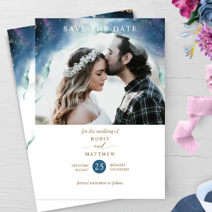 Celestial Foto Overlay, Mystic Garden Wedding Save The Date