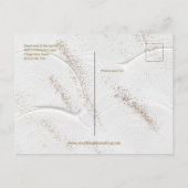 Celestial Foto White Gold Save the Date Postkarte (Rückseite)