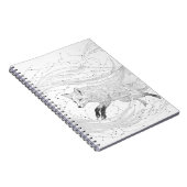 Celestial Fox Constellation Ink Zeichnend Notizblock (Rechte Seite)