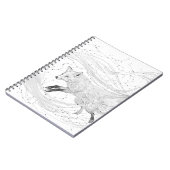 Celestial Fox Constellation Ink Zeichnend Notizblock (Linke Seite)