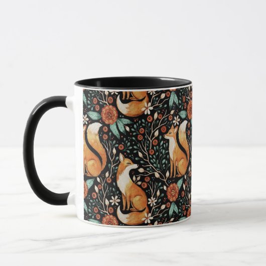 Celestial Fox in a Starry Night Sky Tasse (Links)