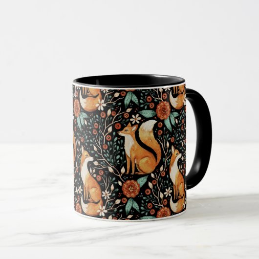 Celestial Fox in a Starry Night Sky Tasse (VorderseiteRechts)