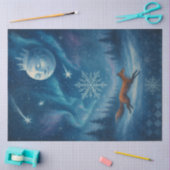 Celestial Fox & Winter Moon Gotische Fantasie Seidenpapier (Basteln)
