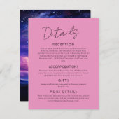 Celestial Full Moon Large Wedding Card Begleitkarte (Vorne/Hinten)