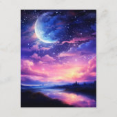 Celestial Full Moon Large Wedding Card Begleitkarte (Rückseite)