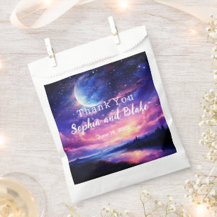 Celestial Full Moon Stars Gastgeschenk Hochzeit Ba Geschenktütchen