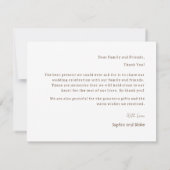 Celestial Full Moon Stars Hochzeit Dankeschön Card Dankeskarte (Rückseite)