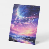 Celestial Full Moon Stars Lieblings-Schild Sockelschild (Vorderseite)