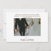 Celestial Full Moon Stars Wolken Foto Hochzeit Dankeskarte (Rückseite)