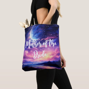 Celestial Full Moon Stars Wolken Mystische Hochzei Tasche
