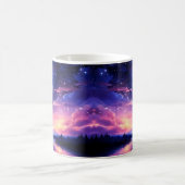 Celestial Full Moon Stars Wolken Mystische Lila Kaffeetasse (Mittel)