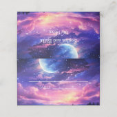 Celestial Full Moon Wedding Folded Platzkarte (Außenseite Aufgefaltet)