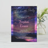 Celestial Full Moon Wedding Junggeselinnen-Abschie Einladung (Stehend Vorderseite)