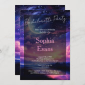 Celestial Full Moon Wedding Junggeselinnen-Abschie Einladung (Vorne/Hinten)