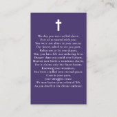 Celestial Funeral Memorial Gebet Fotokarte Visitenkarte (Rückseite)