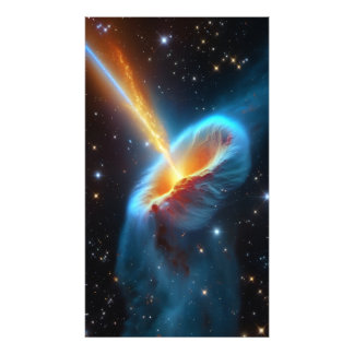 Celestial Fury: Vertical Burst Fotodruck