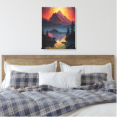Celestial Fusion: Gestrickte Canvas Prints von Lek Leinwanddruck (Insitu (Schlafzimmer))