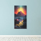 Celestial Fusion: Gestrickte Canvas Prints von Lek Leinwanddruck (Insitu (Holzboden))