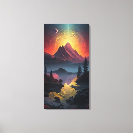 Celestial Fusion: Gestrickte Canvas Prints von Lek Leinwanddruck (Vorderseite)