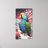 Celestial Fusion: Leinwand der Kristallflora Kunst (Vorderseite)