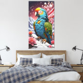 Celestial Fusion: Leinwand der Kristallflora Kunst (Insitu (Schlafzimmer))