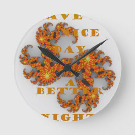 Celestial Galactic hat einen schönen Tag und eine  Runde Wanduhr