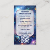 Celestial Galaxy Beruflich Astrologer Visitenkarte (Rückseite)