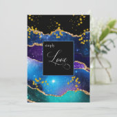 *~* Celestial Galaxy Cosmos Space Nebula Hochzeit Einladung (Stehend Vorderseite)