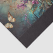 Celestial Galaxy Floral Steampunk Cat Decoupage Seidenpapier (Ausschnitt)