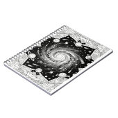 Celestial Galaxy Mandala Kunst | Kosmische Wanddek Notizblock (Linke Seite)