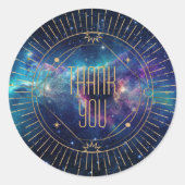 Celestial Galaxy Moon Danke, Sticker (Vorderseite)