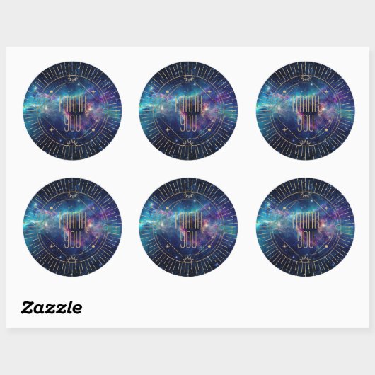 Celestial Galaxy Moon Danke, Sticker (Blatt)