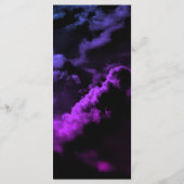 Celestial Galaxy Nebula Hochzeitessen Menükarte (Rückseite)