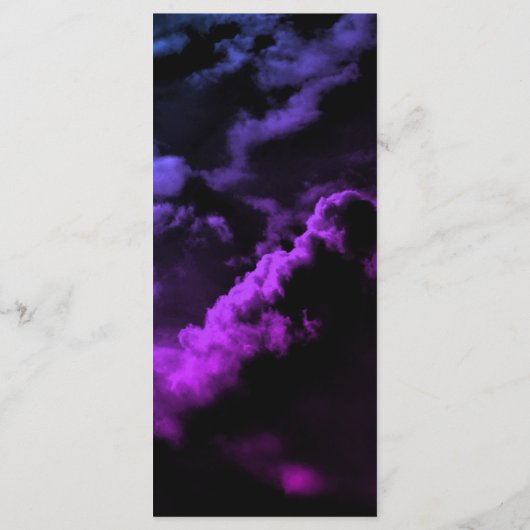 Celestial Galaxy Nebula Hochzeitessen Menükarte (Rückseite)