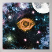 Celestial Galaxy Nebula Planet Hubble Foto Poster (Vorne)