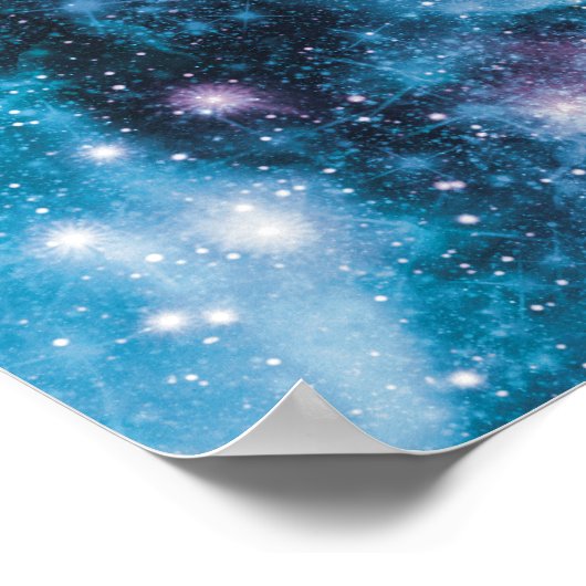 Celestial Galaxy Nebula Planet Hubble Foto Poster (Ecke)