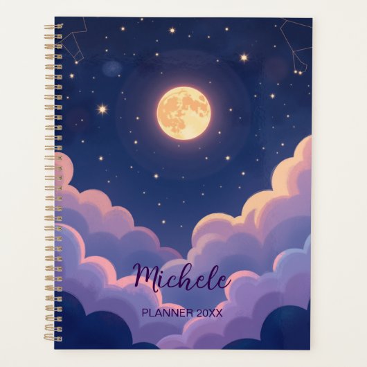 Celestial Galaxy Planner | Moon & Stars Aesthetic Planer (Vorderseite)